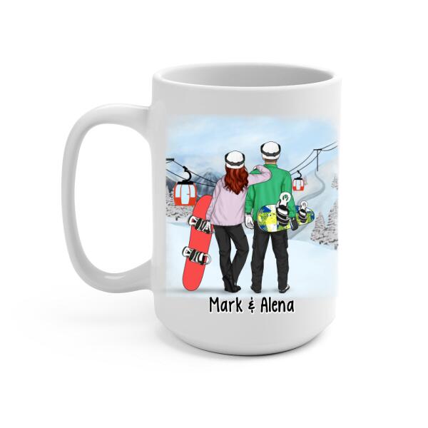 To My Wife Find You Sooner And Love You Longer - Personalized Mug For Couples, Her, Snowboarding