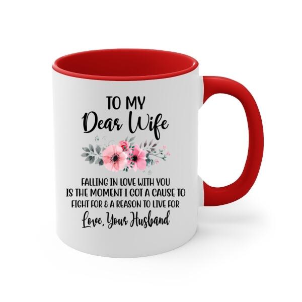 To My Wife Falling In Love With You - Personalized Mug For Couples, For Her