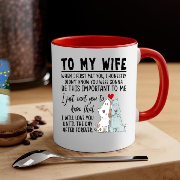 To My Wife Love You Until The Day After Forever - Personalized Mug For Couples, For Her, Ice Skating