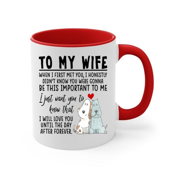 To My Wife Love You Until The Day After Forever - Personalized Mug For Couples, For Her, Ice Skating