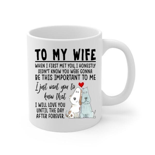 To My Wife Love You Until The Day After Forever - Personalized Mug For Couples, For Her, Ice Skating