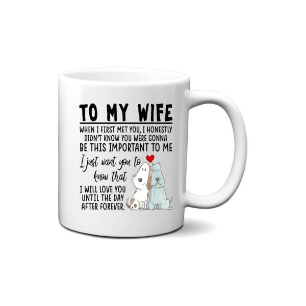 To My Wife Love You Until The Day After Forever - Personalized Mug For Couples, For Her, Ice Skating