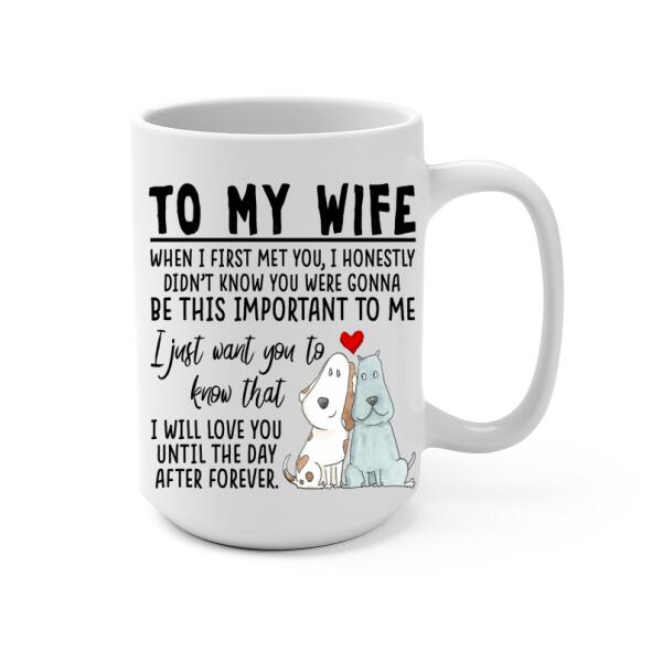 To My Wife Love You Until The Day After Forever - Personalized Mug For Couples, For Her, Ice Skating