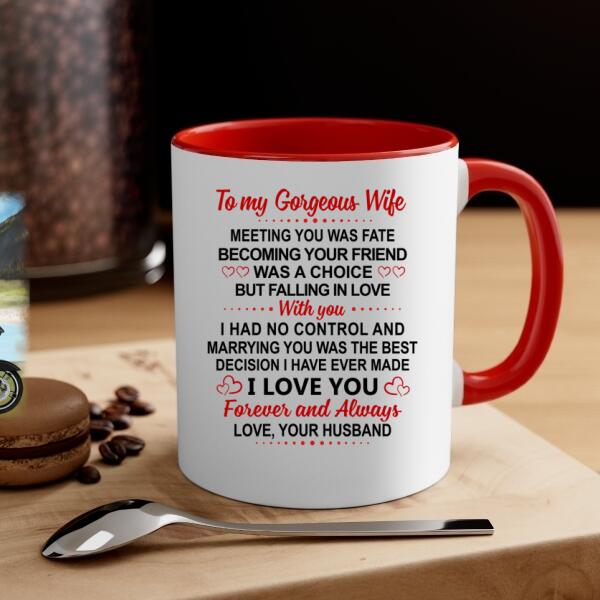 To My Wife Marrying You Was The Best Decision - Personalized Mug For Couples. For Her, Motorcycle Lovers