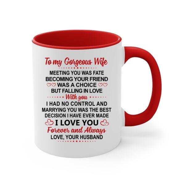 To My Wife Marrying You Was The Best Decision - Personalized Mug For Couples. For Her, Motorcycle Lovers