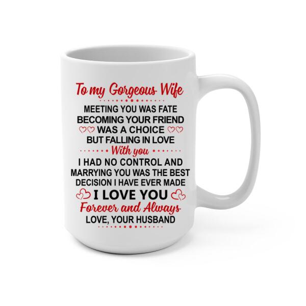 To My Wife Marrying You Was The Best Decision - Personalized Mug For Couples. For Her, Motorcycle Lovers