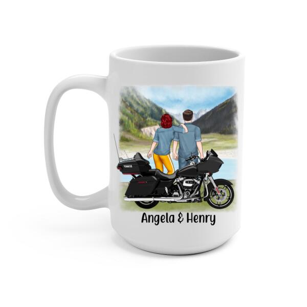 To My Wife Marrying You Was The Best Decision - Personalized Mug For Couples. For Her, Motorcycle Lovers