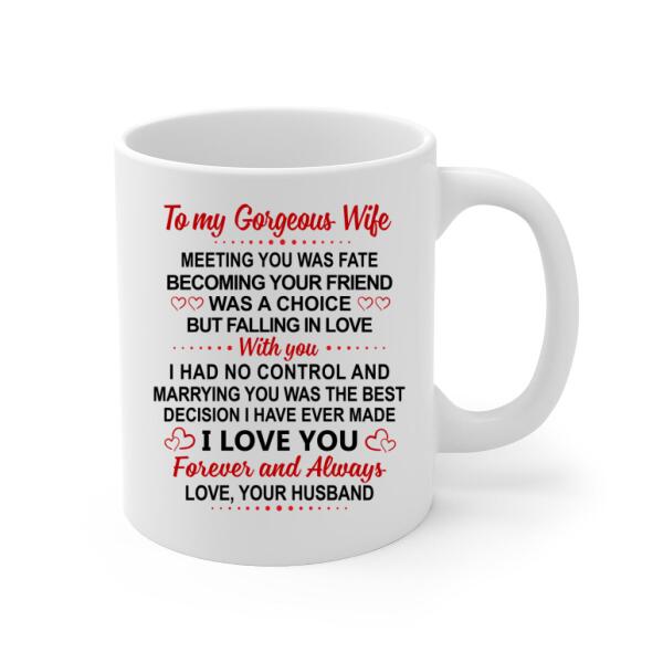 To My Wife Marrying You Was The Best Decision - Personalized Mug For Couples. For Her, Motorcycle Lovers