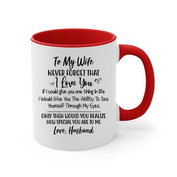 To My Wife Never Forget That I Love You - Personalized Mug For Couples, Her, Farmer