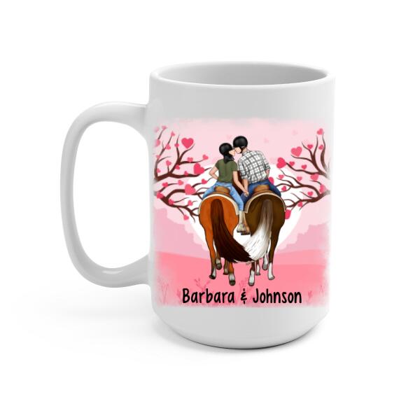 Couples Who Ride Together Stay Together - Personalized Mug For Couples, Horseback Riding, Horse Lovers