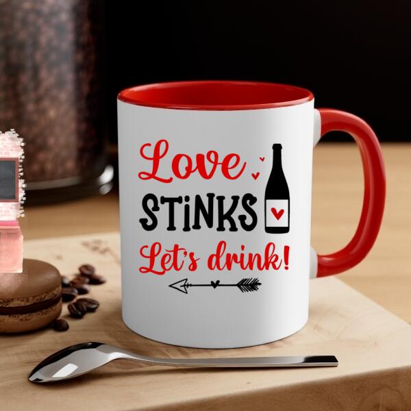 Up To 3 Chibi Love Stinks Let's Drink - Personalized Mug For Her, Valentine's Day