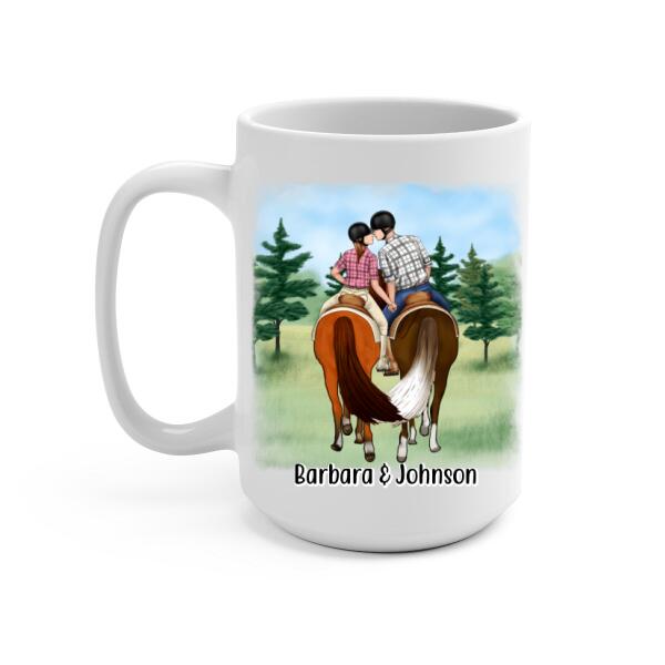 To My Husband - Personalized Gifts Custom Horse Mug For Him For Couples For Him, Horse Lovers