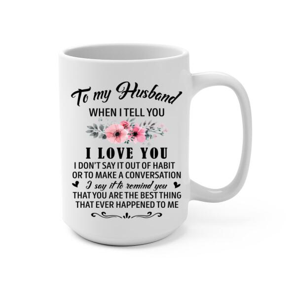 To My Husband - Personalized Gifts Custom Horse Mug For Him For Couples For Him, Horse Lovers