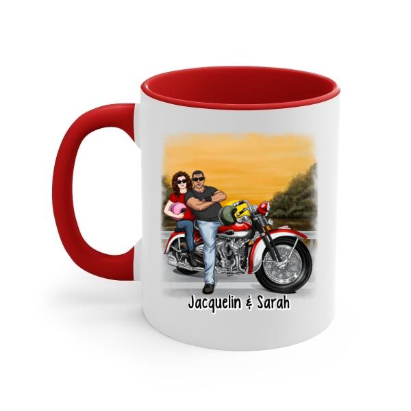 To My Husband - Personalized Gifts Custom Motorcycle Mug For Him For Couples For Him, Motorcycle Lovers