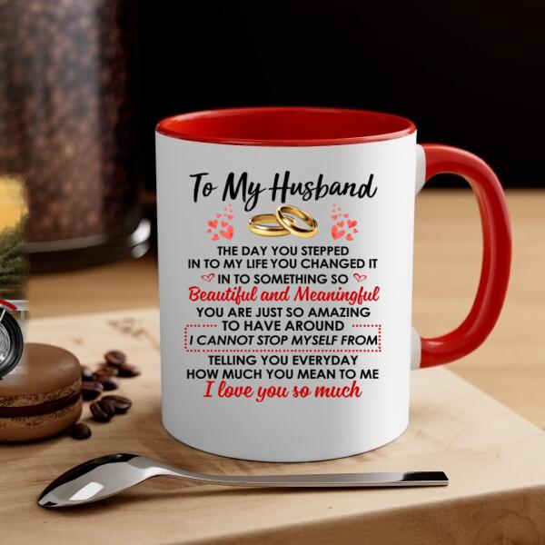 To My Husband - Personalized Gifts Custom Motorcycle Mug For Him For Couples For Him, Motorcycle Lovers