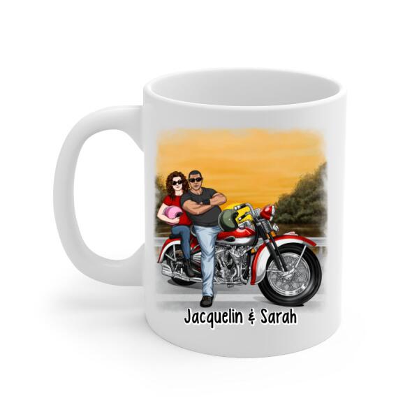 To My Husband - Personalized Gifts Custom Motorcycle Mug For Him For Couples For Him, Motorcycle Lovers