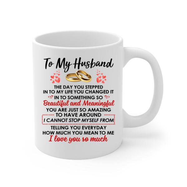 To My Husband - Personalized Gifts Custom Motorcycle Mug For Him For Couples For Him, Motorcycle Lovers