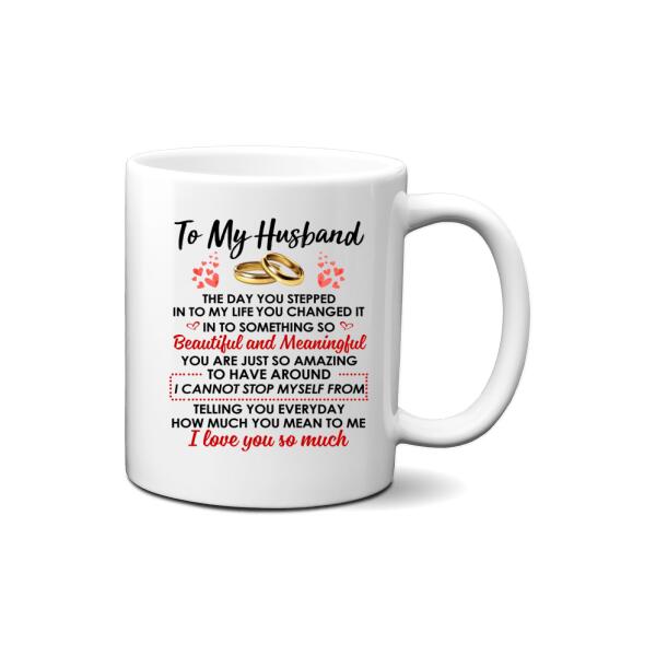 To My Husband - Personalized Gifts Custom Motorcycle Mug For Him For Couples For Him, Motorcycle Lovers