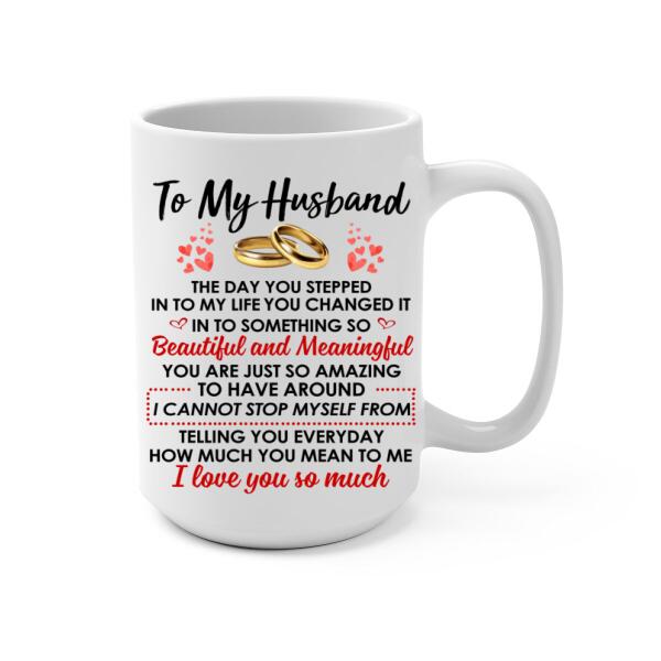 To My Husband - Personalized Gifts Custom Motorcycle Mug For Him For Couples For Him, Motorcycle Lovers