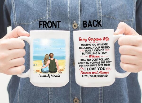 To My Wife Love You Forever And Always - Personalized Mug For Couples, Her