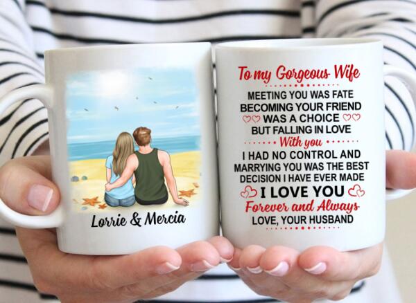 To My Wife Love You Forever And Always - Personalized Mug For Couples, Her