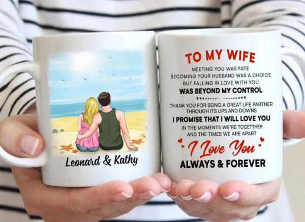 To My Wife Thank You For Being A Great Life Partner - Personalized Mug For Couples, Her