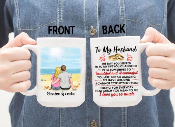 To My Husband How Much You Mean To Me - Personalized Mug For Couples, Him