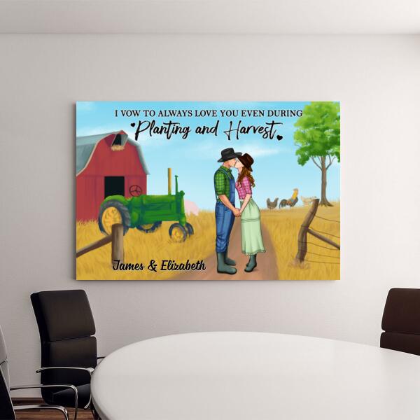 I Vow To Always Love You - Personalized Canvas For Couples, For Her, For Him, Farmer