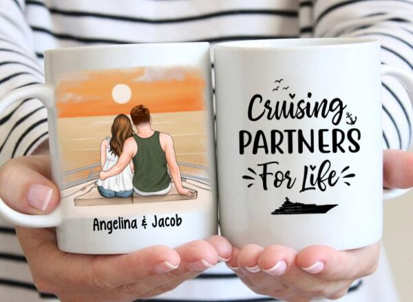 Cruising Partners For Life - Personalized Mug For Couples, For Her, For Him, Cruise Lovers