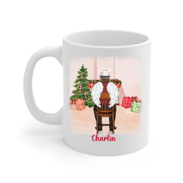 Personalized Mug, Memorial Chair Christmas - You May Not See Them But They Will Be There, Christmas Memorial Gift For Him/Her