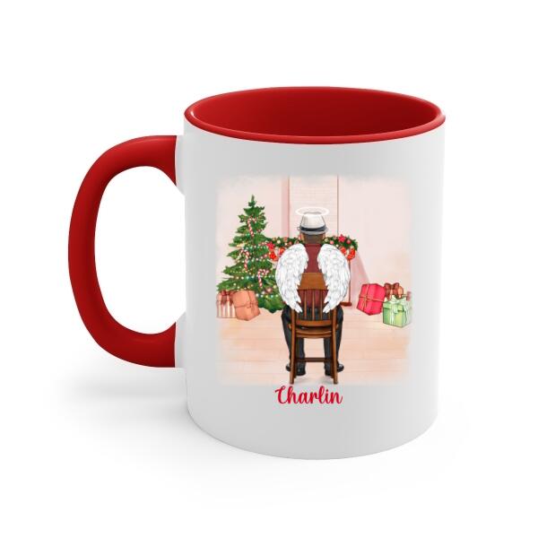 Personalized Mug, Memorial Chair Christmas - You May Not See Them But They Will Be There, Christmas Memorial Gift For Him/Her