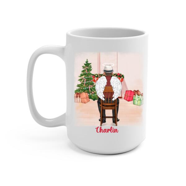 Personalized Mug, Memorial Chair Christmas - You May Not See Them But They Will Be There, Christmas Memorial Gift For Him/Her