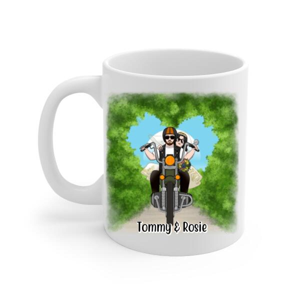 To My Husband - Personalized Gifts Custom Motorcycle Mug For Him For Couples For Him, Motorcycle Lovers