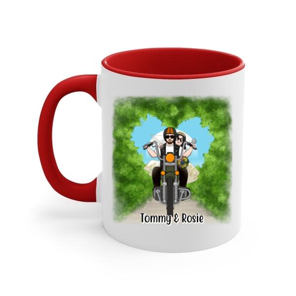 To My Husband - Personalized Gifts Custom Motorcycle Mug For Him For Couples For Him, Motorcycle Lovers