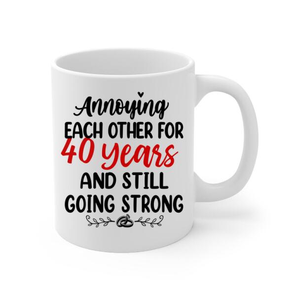 Older Couple Annoying Each Other For - Personalized Mug For Couples, Her, Him, Farmer, Anniversary