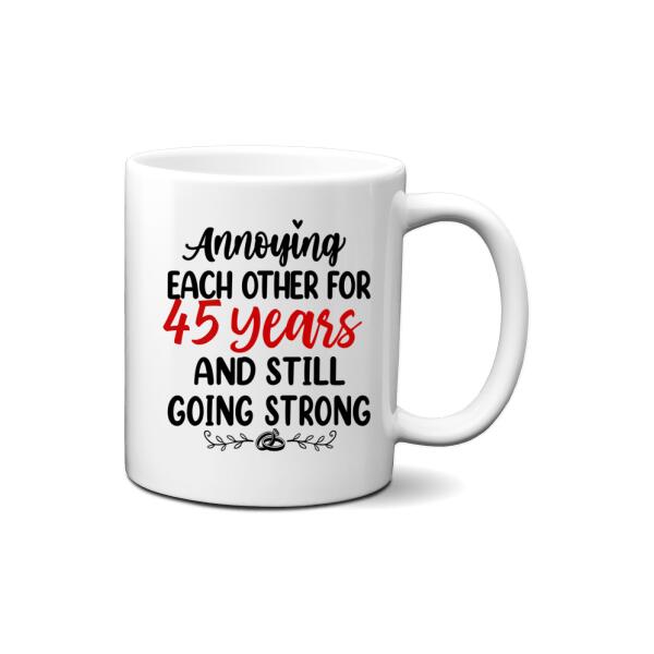 Older Couple Annoying Each Other For - Personalized Mug For Couples, Her, Him, Skiing, Anniversary