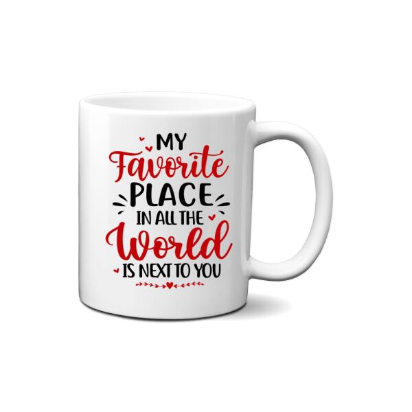 My Favorite Place In All The World - Personalized Mug For Couples, Him, Her, Hockey