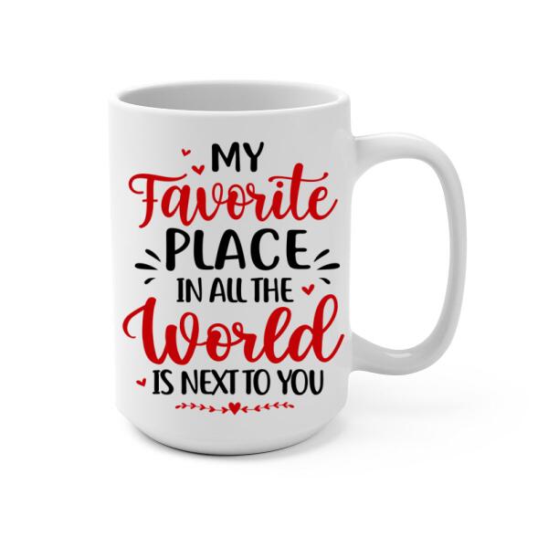 My Favorite Place In All The World - Personalized Mug For Couples, Him, Her, Hockey