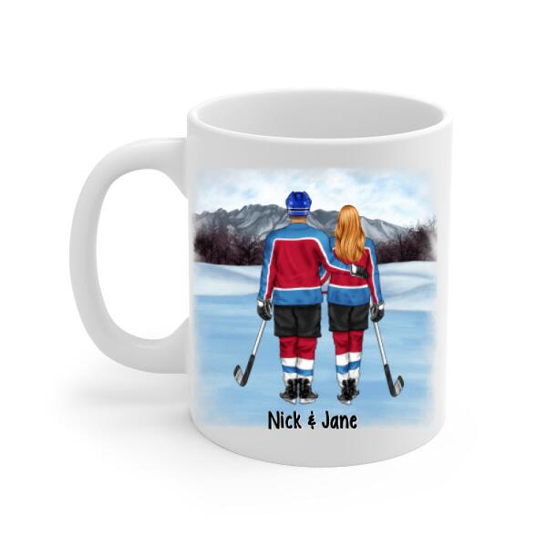 Hockey Partners For Life - Personalized Mug For Couples, Him, Her, Hockey