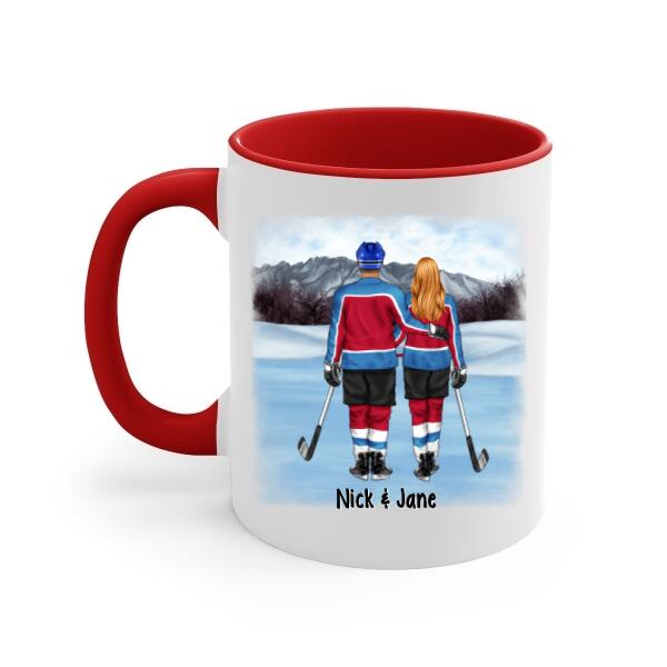 Hockey Partners For Life - Personalized Mug For Couples, Him, Her, Hockey