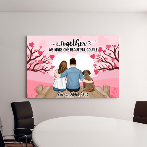 Together We Make One Beautiful Couple - Personalized Canvas For Her, For Him, Valentine's Day