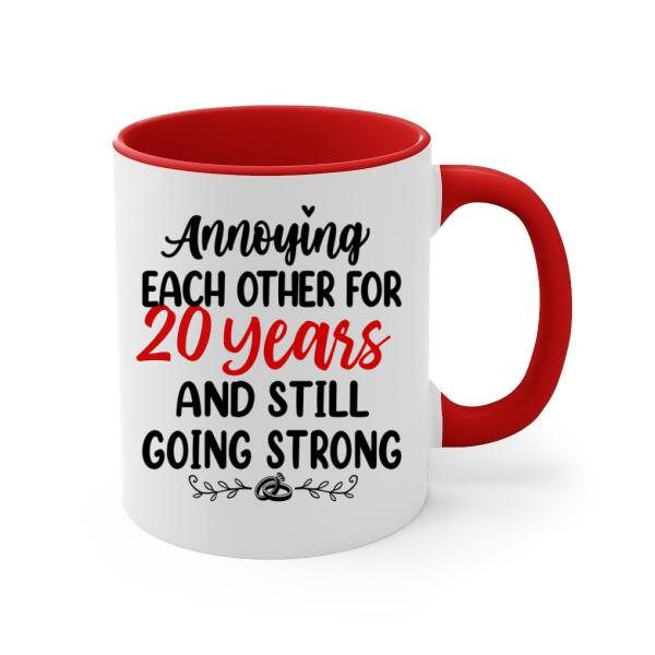 Older Couple Annoying Each Other For - Personalized Mug For Couples, Her, Him, Hiking, Anniversary