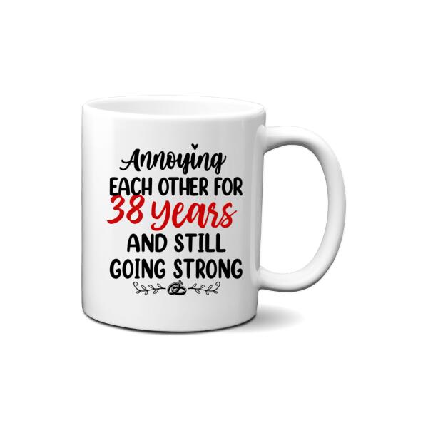 Older Couple Annoying Each Other For - Personalized Mug For Couples, Her, Him, Camping, Anniversary