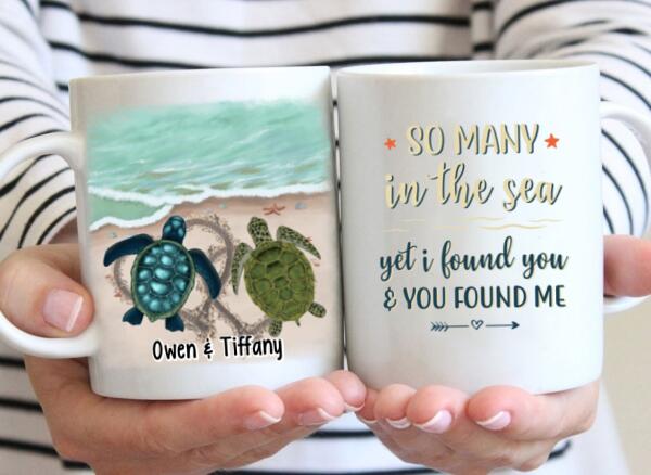 So Many In The Sea - Personalized Mug For Couples, Him, Her, Turtle