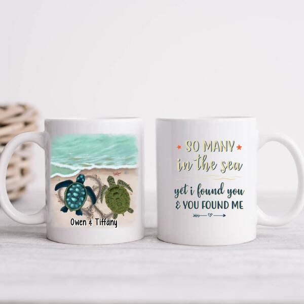 So Many In The Sea - Personalized Mug For Couples, Him, Her, Turtle