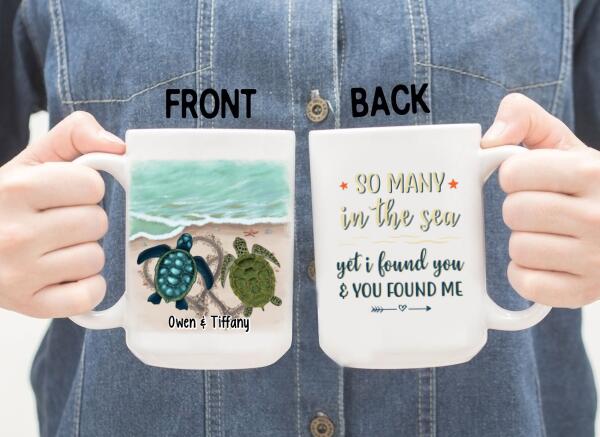 So Many In The Sea - Personalized Mug For Couples, Him, Her, Turtle