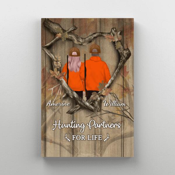 Hunting Partners For Life - Personalized Canvas For Couples, For Him, For Her, Hunting