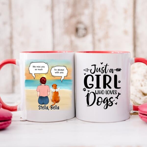 Up To 4 Dogs In Conversation With Dog Mom - Custom Mug For Dog Mom, Memorial