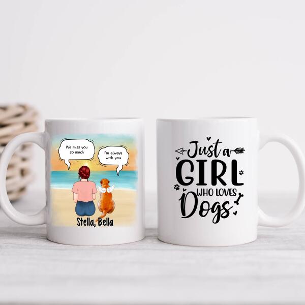 Up To 4 Dogs In Conversation With Dog Mom - Custom Mug For Dog Mom, Memorial