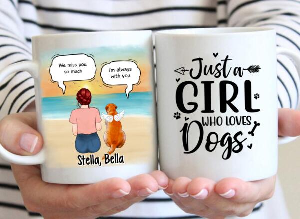 Up To 4 Dogs In Conversation With Dog Mom - Custom Mug For Dog Mom, Memorial